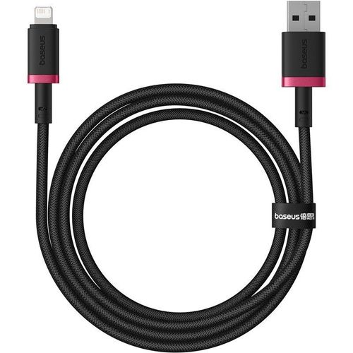 Câble de données USB vers Lightning, 2,4A, 1m - Baseus Dura (P1037780101U01-01) - Rouge / Noir