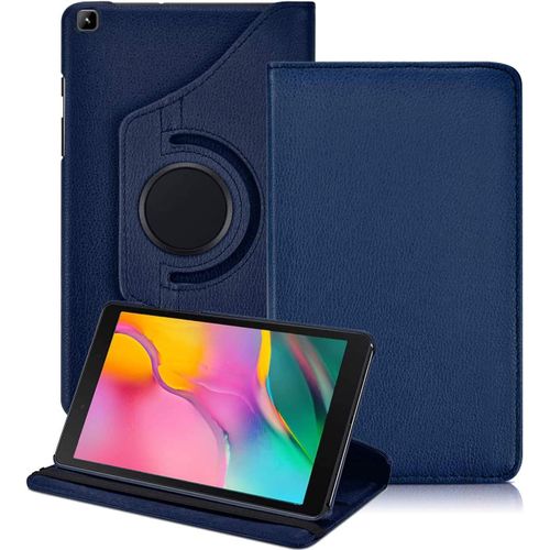 Coque Pour Samsung Galaxy Tab A 8.0 2019,360 Rotation Pu Pell Protection Avec Support Housse Etui Pour Tablette Samsung Galaxy Tab A 8.0 Pouces 2019 Sm-T290 / T295 / T297,Bleu