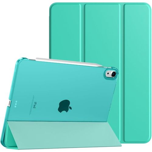 Coque Pour Ipad Air 11 Pouces M2 2024, Ipad Air 6, Ipad Air 5/4e Gén (2022/2020), Étui De Protection Magnétique Mince Avec Dos Transparent, Étui Sommeil/Réveil Auto, Sarcelle