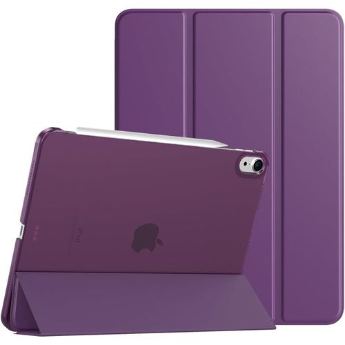 Coque Pour Ipad Air 11 Pouces M2 2024, Ipad Air 6, Ipad Air 5/4e Gén (2022/2020), Étui De Protection Magnétique Mince Avec Dos Transparent, Étui Sommeil/Réveil Auto, Violet