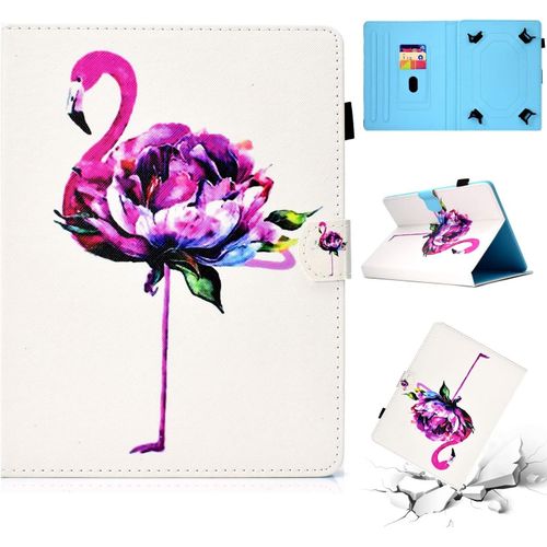 Coque Tablette De 9 À 10.1"", Étui Housse De Protection Pour Ipad 9.7 2018, Galaxy A6 10.1/Tab E 9.6, Asus Zenpad 10, Lenovo Tb-X103f/Tab 2 A10-70, Huawei Mediapad T3 T5 10/M5 Lite, Flamant