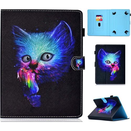 Coque Tablette De 9 À 10.1"", Étui Housse De Protection Pour Ipad 9.7 2018, Galaxy A6 10.1/Tab E 9.6, Asus Zenpad 10, Lenovo Tb-X103f/Tab 2 A10-70, Huawei Mediapad T3 T5 10/M5 Lite, Chat