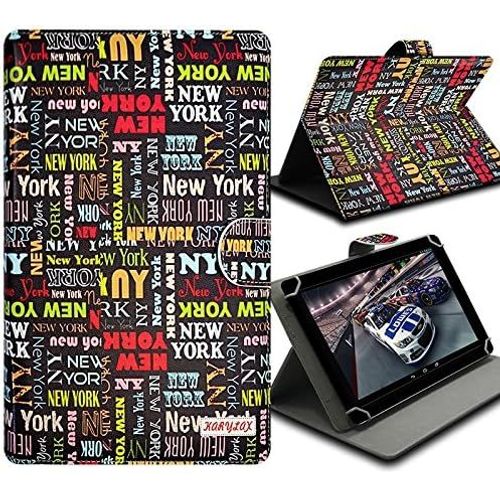 Etui Housse De Protection Et Support (Motif Lm20) Pour Tablette Tactile 7/8 Pouces Danew Dslide 807, Dslide 716, Logicom La Tab 74, Archos T80 Wifi, Samsung, Lenovo