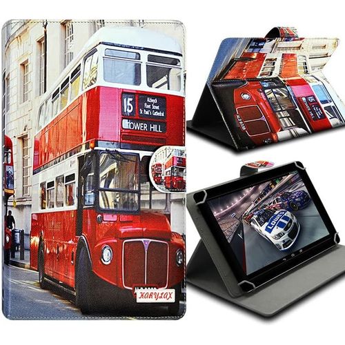 Etui Housse De Protection Et Support (Motif Za10) Pour Tablette Tactile 7/8 Pouces Danew Dslide 807, Dslide 716, Logicom La Tab 74, Archos T80 Wifi, Samsung, Lenovo