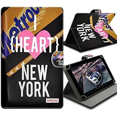 Etui Housse De Protection Et Support (Motif Za09) Pour Tablette Tactile 7/8 Pouces Danew Dslide 807, Dslide 716, Logicom La Tab 74, Archos T80 Wifi, Samsung, Lenovo