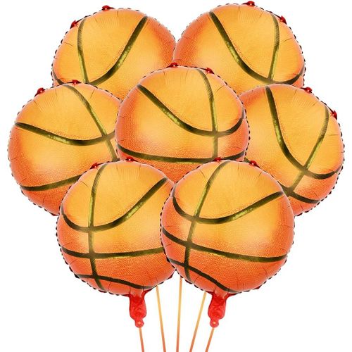 Décorations De Fête De Basket-Ball,Lot De 12 Ballons En Aluminium Basketball,Fournitures De Fête De Basket Pour Jeux Mondiaux,Sports,Thème Anniversaire D'enfant