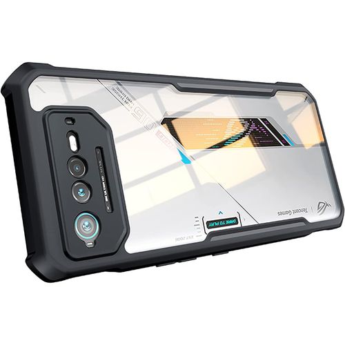 Coque Pour Asus Rog Phone 6/6d/6 Pro, Transparent Pc Doux Silicone Tpu Assemblé Housse Bumper, [Antidérapant] Ultra-Mince Armor Antichoc Coque Pour Asus Rog Phone 6/6d/6 Pro (Noir)
