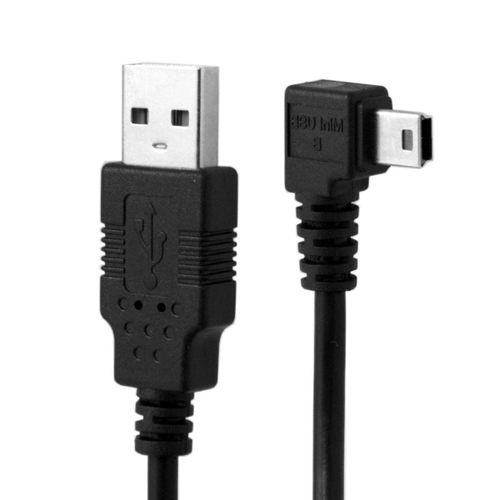 Câble mini USB USB 2.0 vers Mini USB-B 5 broches, câble d'extension de données à angle droit de 90 degrés 1.8M