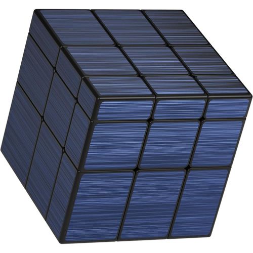 Speed Cube Magique 3x3x3 Miroir Cube de Vitesse, Mirror Magic Cube Puzzle pour Débutants et Utilisateurs Avancés, Cadeau pour Enfants Les Adolescents Adultes(Bleu)