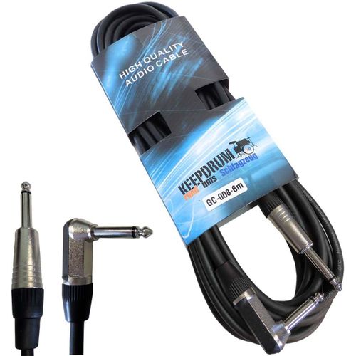 Gc-008 6 M Câble Instrument Connecteur Coudé Câble De Guitare Jack 6,3 Mm Coudé Jack Droit