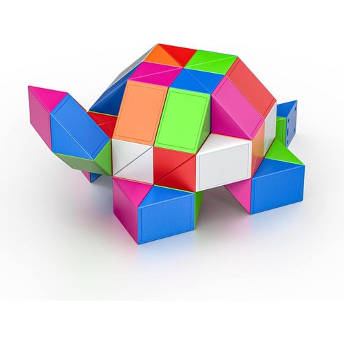 Serpent Magique Avec 60 Blocs, Magic Snake Cube Twist Puzzle - Jeux De Puzzles 3d Fidget Cube Serpent Magique Cadeau Anniversaire Pour Enfants Et Adultes - 1 Pack (Multicolore)