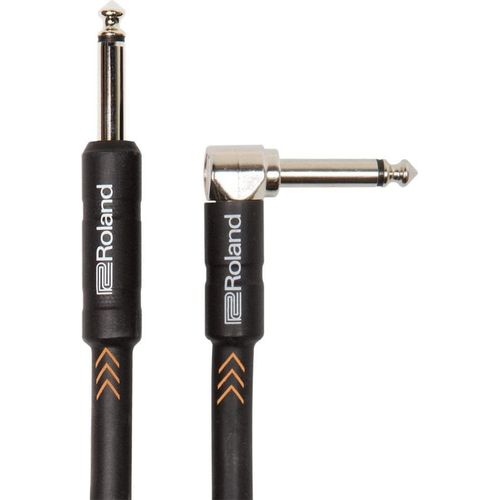 Câble d¿instrument gamme Black - Connecteurs droit vers coudé en jack 1/4 de pouce, 6 m - RIC-B20A