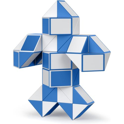 Serpent Magique Avec 60 Blocs, Magic Snake Cube Twist Puzzle - Jeux De Puzzles 3d Fidget Cube Serpent Magique Cadeau Anniversaire Pour Enfants Et Adultes - 1 Pack (Bleu)