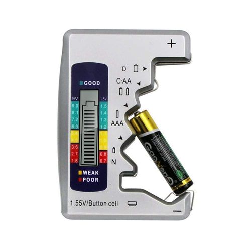 Digital Universal Battery Tester, pour Pile Bouton AAA/AA/C/D 1,5 V-9 V Mini Batteries,Couleur Aléatoire
