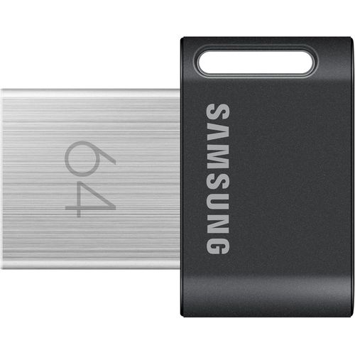Clé USB FIT Plus Type A, 64 Go, 400 Mo/s en lecture, Clé USB 3.2 compacte avec porte-clés, Gris