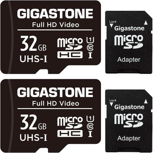 Carte Mémoire 32 Go Lot De 2 Cartes, Vitesse De Lecture Allant Jusqu'à 90 Mo/S. Idéal Pour Full Hd Vidéo Gopro Caméra Drone Tablette, U1 Carte Micro Sdhc Avec Mini Étui Et Adaptateur Sd.-Marque Générale