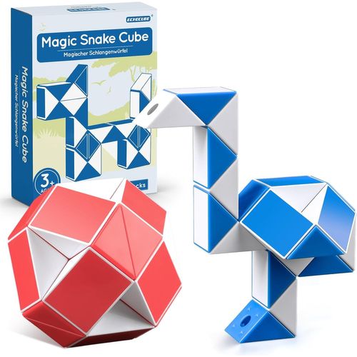 Serpent Magique, 2 Paquets de 24 Blocks Serpent Magique Casse-tête Cadeaux de Fête, Jouets Créatifs Magic Snake Cube pour Enfants/Adultes