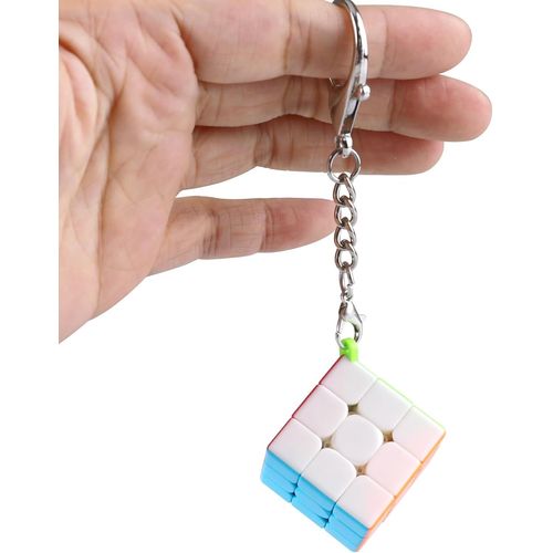 Mini Speed Cube Porte - clés Magique Cube de Vitesse, sans Autocollant Magic Cube pour Débutants et Utilisateurs Avancés, Cadeau pour Enfants Les Adolescents Adultes|(3x3)