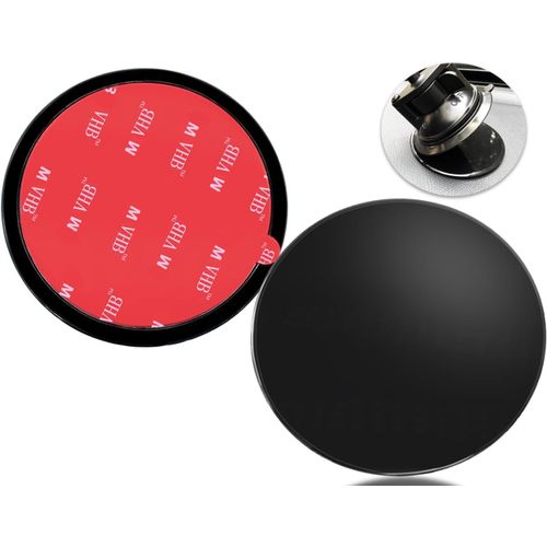 2 Pack 80mm Adhésif Tableau De Bord Pad Disque De Montage, 3.15 Disque De Montage De Ventouse Universelle Pour Ventouse Support De Téléphone Mont Garmin Gps Magellan Sat Nav Dash Cam Support, Noir