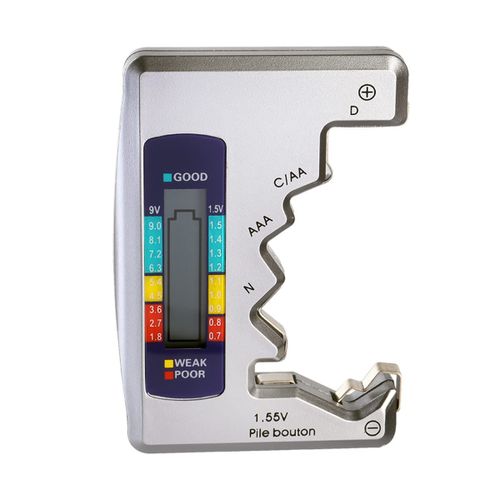 Universel Testeur de Piles Numérique Digital pour AA AAA C D N 9V 1.5V Piles Bouton Mini Batteries
