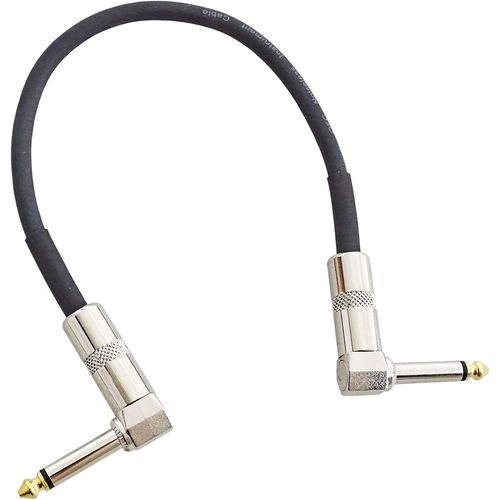 Gc028 Câble Patch Jack 6,3 Mm Câble Fiche Coudée 30 Cm Pour Effets Guitare