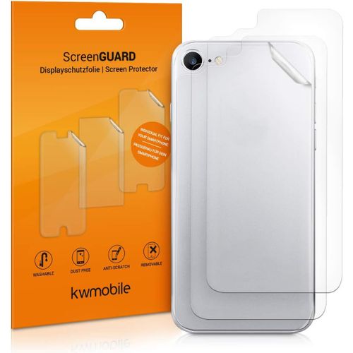 3x Film De Protection Verso Compatible Avec Apple Iphone 8 / Se (2020) - Film De Protection Pour Arrière De Téléphone