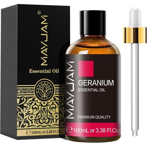 Huile Essentielle de Géranium 100ML de Haute Qualité pour Diffuseur, Humidificateur, DIY, Home, Wardrobes