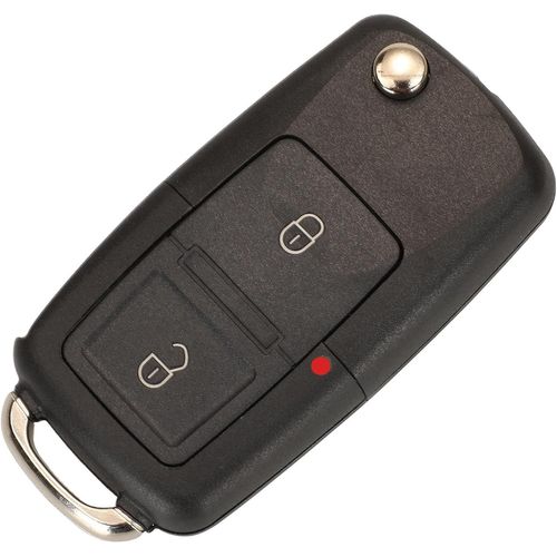 Coque De Clé Pliante À 2 Boutons Compatible Avec Vw Golf Passat Sharan Polo Seat Ibiza Skoda Octavia Fabia - Ancienne Version