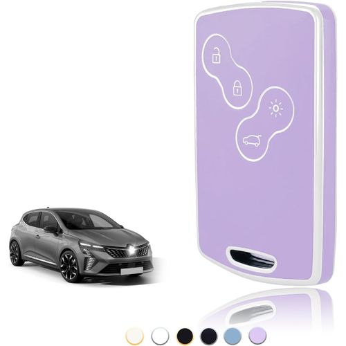 Coque Clé, Etui Cles Étui Clés Carte Adapté Pour Renault Scenic Clio Laguna Megane Zoe Captur Duster Espace Fluence Koleos Kangoo Master, Couvre Clef Cache Cle Voiture Telécommande - Smart Key
