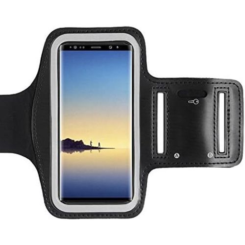 Brassard De Sport Pour Samsung Galaxy Note 8 - Brassard Pour Smartphone, Accessoire De Sport Avec Poche Pour Les Clés Galaxy Note 8 - Accessoire Sport, Brassard Téléphone Portable Noir