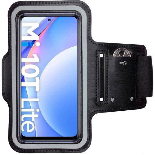 Brassard De Sport Pour Xiaomi Mi 10t Lite 5g - Brassard Pour Smartphone, Accessoire De Sport Avec Poche Pour Les Clés Mi 10t Lite 5g - Accessoire Sport, Brassard Téléphone Portable Noir