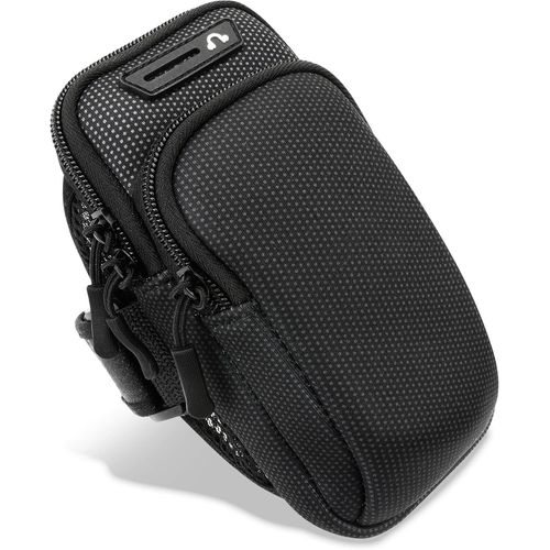 Brassard Smartphone Running Jusqu'à 6,6 Pouces Avec Pochette Pour Clefs, Argent, Barre Énergétique - Brassière Néoprène Noir Résistant Eau Et Transpiration - Jogging, Course Sport