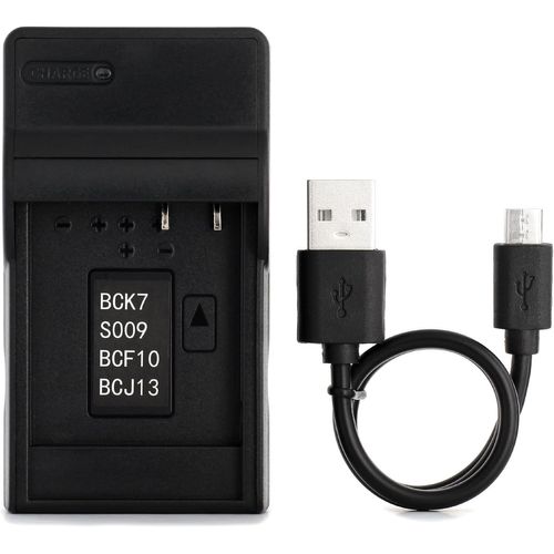 DMW-BCJ13 USB Chargeur pour Panasonic Lumix DMC-LX5, Lumix DMC-LX5GK, Lumix DMC-LX5K, Lumix DMC-LX5W, Lumix DMC-LX7, Lumix DMC-LX7GK, Lumix DMC-LX7K, Lumix DMC-LX7W Caméra et Plus