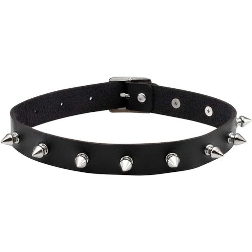 Collier Retro Vintage Punk Ras Du Cou Avec Clous Rivets Réglable Pour Femme