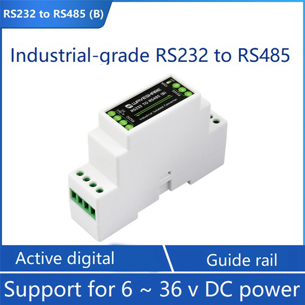 3X Convertisseur de Type Rail Industriel RS232 Vers RS485 30... - 5