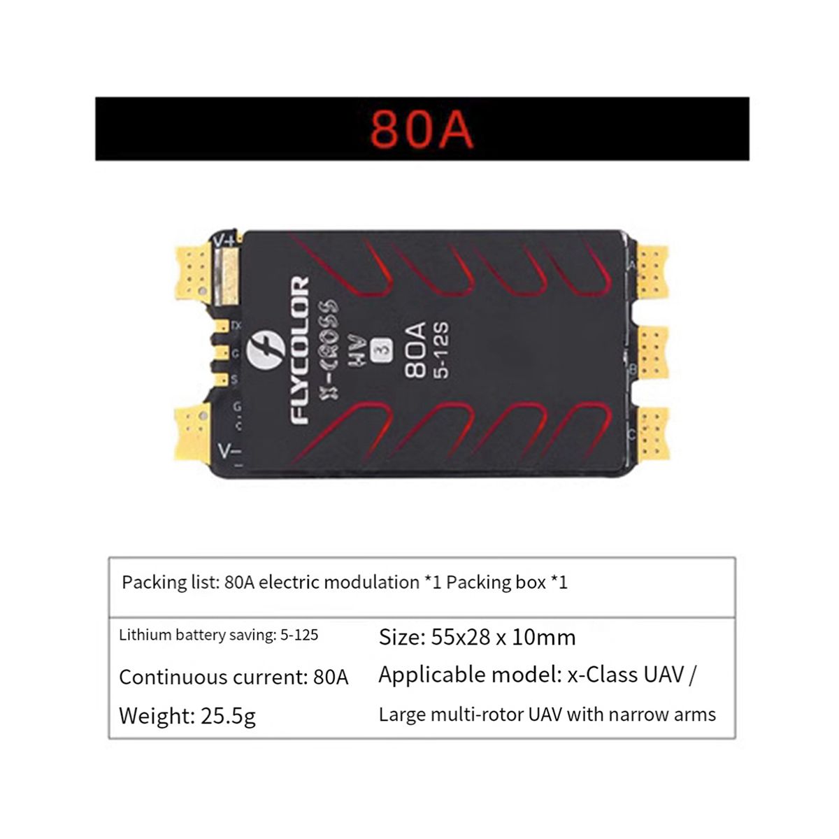 X- Hv3 80a Esc 5-12s Blheli-32 Proshot 64 Mhz 32 Bits Contr... - 2