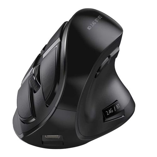 Souris Sans Fil Verticale Bluetooth Souris Sans Fil USB Rechargeable Souris Ergonomique pour PC Tablette Ordinateur Portable Notebok-A