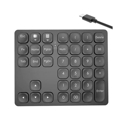 Mini Clavier Sans Fil Bluetooth TéLéPhone Tablette Clavier Clavier Bluetooth Souris pour Android Noir