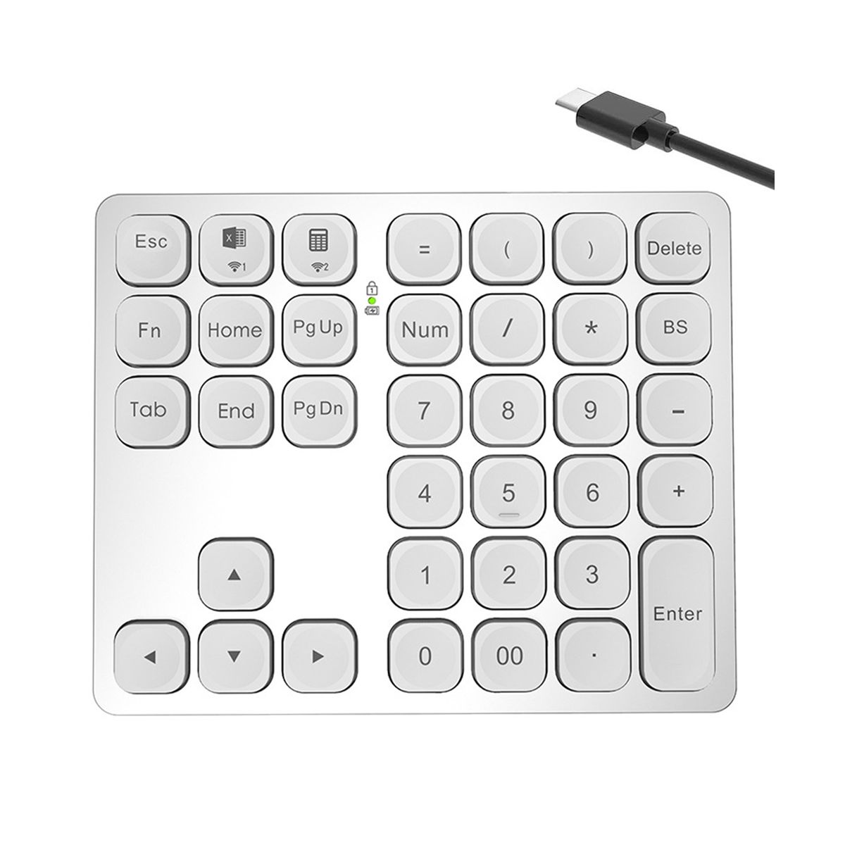 Mini Clavier Sans Fil Bluetooth TéLéPhone Tablette Clavier Clavier Bluetooth Souris pour Android Blanc