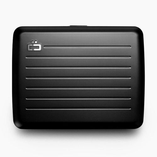 ÖGON DESIGN - SMART CASE V2 LARGE | Black - Portefeuille Noir en Aluminium anodisé