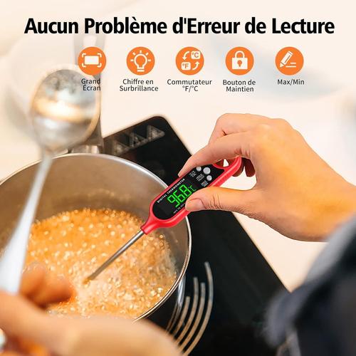 Thermometre Cuisine, 3S Lecture Instantanée Thermomètre Cuisson