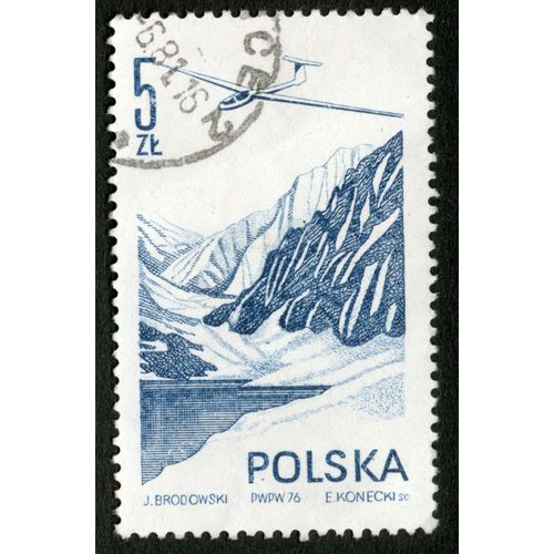Timbre Oblitéré Polska, Szybowiec, 1976, 5 Zl
