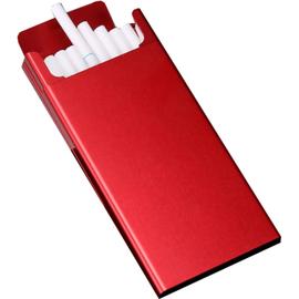 Étui à cigarettes en aluminium brossé, boîte rigide et support