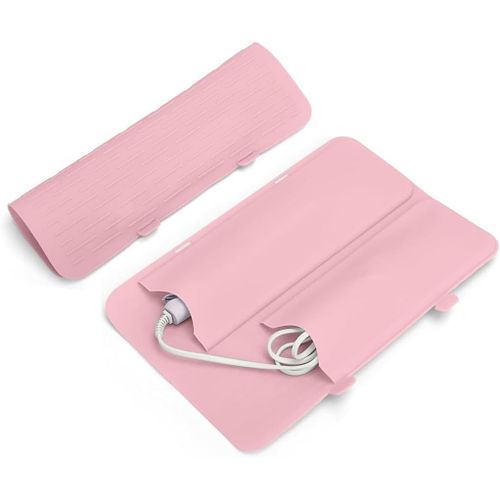 Grand Tapis Pochette Résistant À La Chaleur En Silicone Pour Boucleur À Cheveux, Vapeur, Sèche-Cheveux, Boucler, Lisser, Brosse Chauffante Lissante Professionnel (23cm X 17cm)[Sai626287]