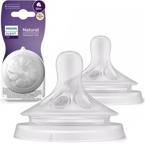2x Tétine Pour Bouteille Avent Natural Response 6m+