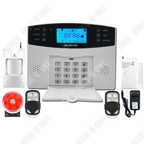 TD® Système d'alarme antivol de réseau sans fil commercial domestique Alarme sans fil de carte téléphonique GSM