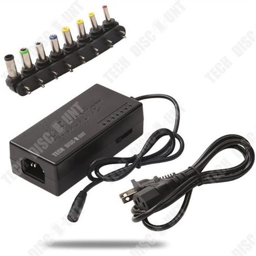 TD® Adaptateur Secteur multifonction 12-24V Réglable 96W Ordinateur Portable/ Chargeur universel / Avec 8 Embouts /Grande Compatibil