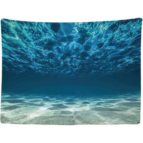 Kalanka-Tapisserie Murale Décorative Chambre - Océan Mer Silence Plongée Aquarium Plage Été - 200 X 150 Cm Grand Papier Peint Tissu Tapestry Aesthetic Wall - Décoration Panoramique