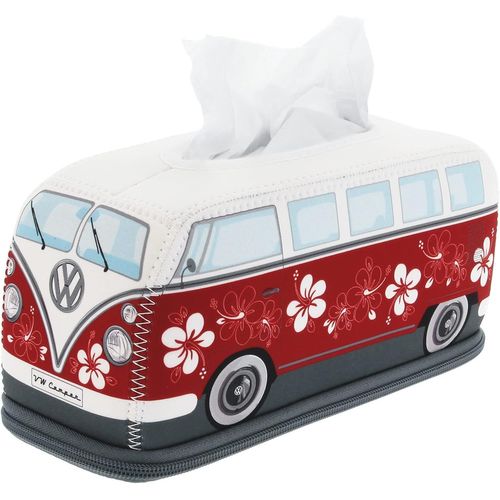 Kalanka-Collection - Distributeur De Mouchoirs En Néoprène Volkswagen Pour Cosmétiques Et Serviettes En Papier Combi T1 (Hibiscus/Rouge)