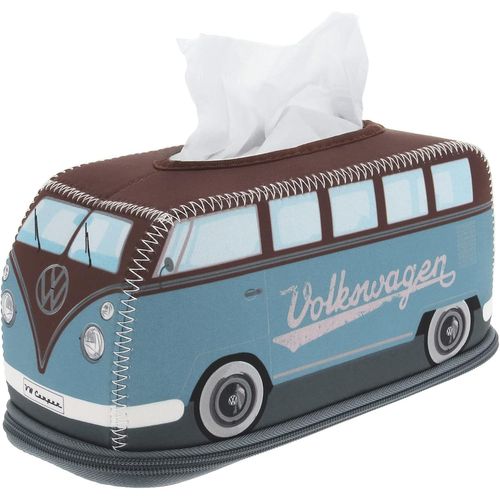 Kalanka-Collection - Distributeur De Mouchoirs En Néoprène Volkswagen Pour Cosmétiques Et Serviettes En Papier Combi T1 (Pétrole/Marron)